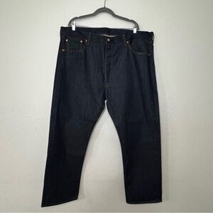 Levi's 501 Blue Jean Denim Straight Jeans Mens Size 42x30 100% Cotton Button Fly